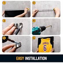 Jersey Wooden Frame Display -Shadow Box With 98% Acrylic And Hanger L Or XL Baseball Basketball Hockey Sport Shirt And Uniform Gifts Men (Black, 1 Pack)-Promotion - màu đen - Xem 6