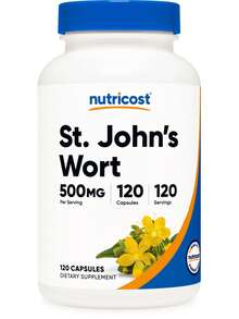 Nutricost St. Johns Wort Capsules (500mg) 120 Capsules - Vegetarian, Gluten Free And Non-GMO | Herbal Supplement, Mood Support, Vegetarian, Gluten Free, Non-GMO, 120 Capsules, 500mg, Premium Quality - 其他 - 查看 1