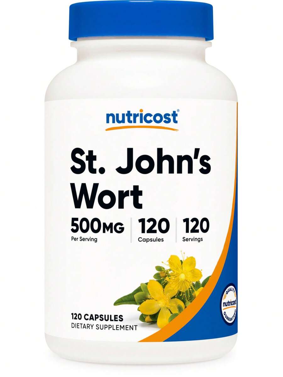 Nutricost St. Johns Wort Capsules (500mg) 120 Capsules - Vegetarian, Gluten Free And Non-GMO | Herbal Supplement, Mood Support, Vegetarian, Gluten Free, Non-GMO, 120 Capsules, 500mg, Premium Quality - 其他 - 查看 1