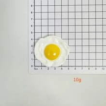Large Size Fried Egg Simulation Purse Egg Resin Accessories Doll House Food And Play Desktop Ornaments Phone Cases Hair Accessories Refrigerator Stickers DIY Decorative Accessories - Multicolor - View 11