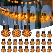 1/2/4PCS LED Outdoor Solar Flame Effect Pendant Light Waterproof Garden Decoration Light Courtyard Solar Fairy Light