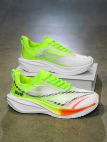 2025 New Men's Sports Shoes, Thick Sole, Height Increasing, Non-Slip, Wear-Resistant, Breathable Mesh, Cooling, Unisex Campus Specialized, Couple Models, Professional Sports Shoes, Carbon Board, Gradient Color, Fashionable Casual, Low-Top Round Toe Lace-Up Outdoor Streetwear Sneakers For Men & Women