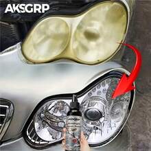 AKSGRP Kit de restauración de faros de coche - Salvador de renovación de faros, líquido potente de restauración de faros que elimina la capa de oxidación para restaurar la transparencia para una conducción nocturna talla grande segura