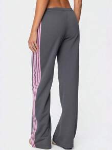 Womens High Waisted Drawstring Sweatpants Casual Baggy Joggers Pants - Dark Grey - View 6