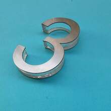 1pc Premium Brushed Metal Transparent Number Adhesive Door Plate, 75mm/2.95 Inch House Number, Suitable For Mailbox 0 To 9, DIY Wall Decor Number