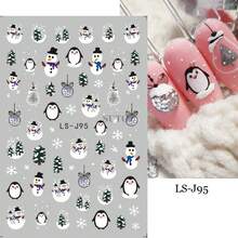 1 pezzo/2 pezzi/4 pezzi Questi adesivi per unghie in stile INS presentano una varietà di motivi natalizi affascinanti, tra cui renne, Babbo Natale, campanelle e alberi di Natale. I disegni carini e vivaci catturano perfettamente l'essenza del periodo natalizio.