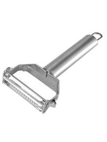 Multi-Functional Stainless Steel Fruit & Vegetable Peeler, Includes Grater, Potato Peeler, Slicer, Julienne Cutter, Dicer, Peeler, An Essential Kitchen Tool For Home, Restaurant, School, Party - Silver - View 11