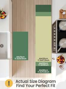 DAJIANG 1 pieza Alfombra de cocina de estilo vintage bohemio, con respaldo de goma antideslizante, alfombra de cocina gruesa lavable, adecuada para pasillo, lavandería, decoración de habitación festiva, entrada, baño y decoración de cocina - Multicolor - Ver 3