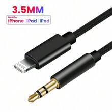 AUX Audio Cable To 3.5 Mm Jack Speaker Cable Compatible With IPhone 14 13 12 11 7 8 X XS MAX XR Car Headphone Headset Aux Converter Audio Jack