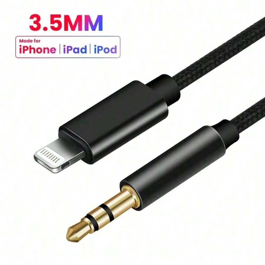 AUX Audio Cable To 3.5 Mm Jack Speaker Cable Compatible With IPhone 14 13 12 11 7 8 X XS MAX XR Car Headphone Headset Aux Converter Audio Jack