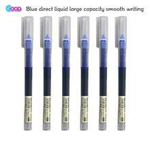 10支装蓝色液体凝胶笔/速干圆珠笔/大容量笔记本/办公签名笔，适用于学校、办公室、考试、文具、返校用品、教师用品、高中用品 - 藍色 - 查看 8