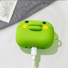 1PSC Bluetooth Earphone Case, Cute Big Mouth Jiji Style, Suitable For AirPods4, Also Fits AirPods3 And Apple Pro2 Earphone Case. Silicone Protective Earphone Case/Earphone Box/Earphone Air Tank With Neck Strap And Smartphone Strap, Suitable For Both Men And Women (Universal)