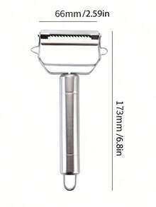 Multi-Functional Stainless Steel Fruit & Vegetable Peeler, Includes Grater, Potato Peeler, Slicer, Julienne Cutter, Dicer, Peeler, An Essential Kitchen Tool For Home, Restaurant, School, Party - Silver - View 7