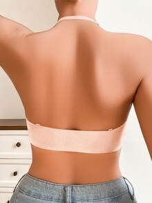 Women's Seamless Jelly Soft Support Wireless Backless Lift Bra - Baby Pink - View 5