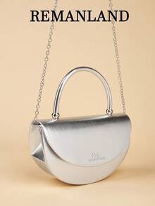 REMANLAND محفظة نسائية فاخرة بسيطة، حقيبة مسائية فضية، حقيبة يد أنيقة، كلاتش، مناسبة لحفلات المساء، أعياد الميلاد، الزفاف، المناسبات الاحتفالية، هدايا العطلات