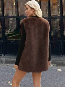 Damen Kunstfell Kurze Weste, Herbst/Winter