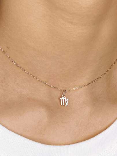 Collar con colgante de constelación del zodíaco de acero inoxidable - 12 signos del zodiaco disponibles, delicado regalo para entusiastas de la astrología