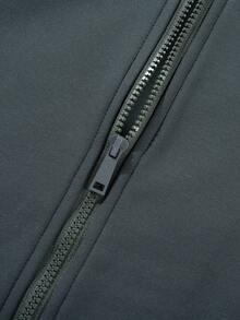 Men's Sportswear Set, Featuring A Long-Sleeved Full-Zip Sport Jacket With Embroidered Lettering And Coordinating Drawstring Athletic Pants, Designed For Both Outdoor Pursuits And Athletic Endeavors.