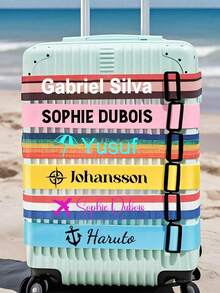 定制个性化行李箱绑带、定制带姓名行李箱绑带、行李箱识别器、将行李箱固定在一起的行李箱绑带、行李箱带、行李箱包裹带、多用途、大容量、多功能