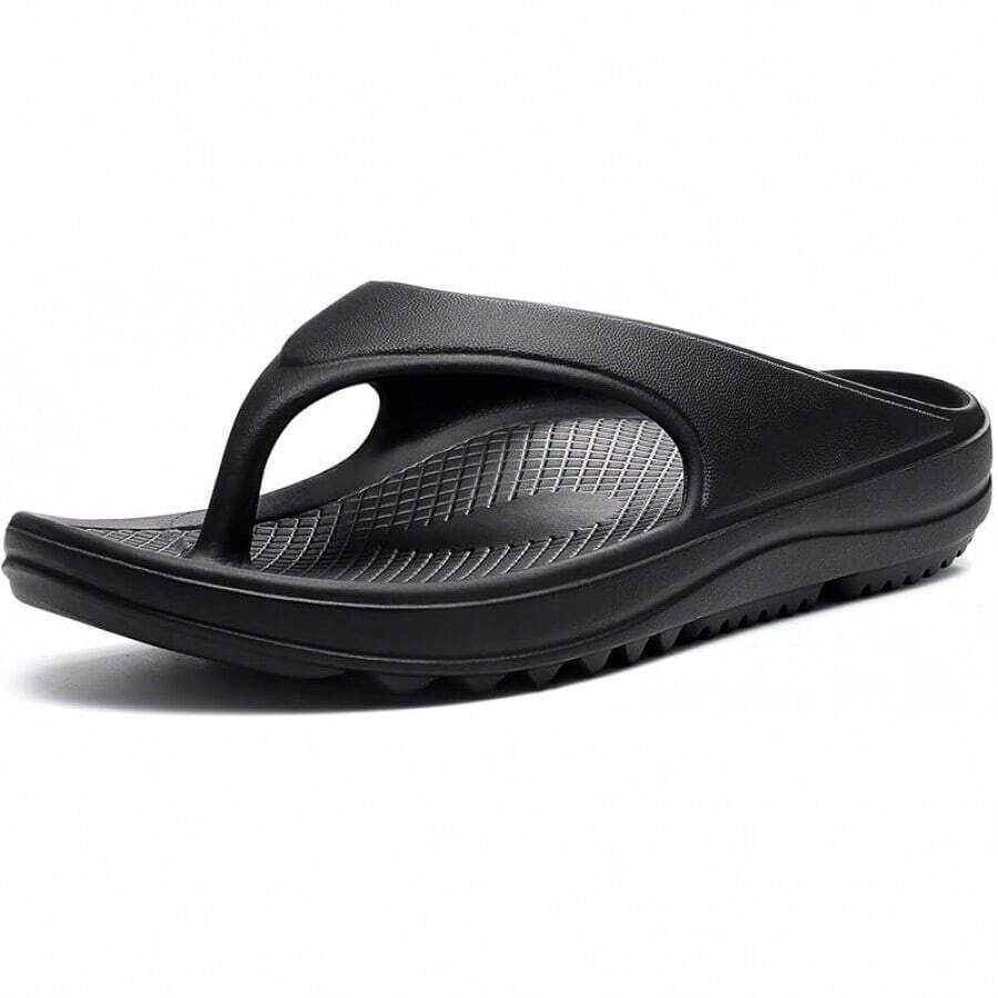 Shevalues Orthopedic Sandals For Women Arch Support Recovery Flip Flops Pillow Soft Summer Beach Shoes - màu đen - Xem 1