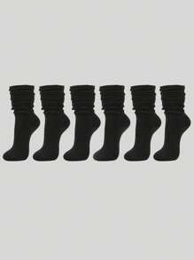1/3/6 Pairs Women's Fall Autumn Winter Slouch Knit Socks Slouchy Socks Women Scrunch Socks Women Scrunchie Socks Women Crew Socks Delamerican (Apricot, Light Yellow, Khaki, Brown) Compression Socks Comfortable, Warm & Breathable, Fashionable Perfect Gifts For Hiking, Back To School, Halloween & Christmas Xmas