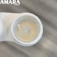 AMARA 彩色瞳孔自然蓝眼睛隐形眼镜棕色大眼镜片绿色眼睛彩色镜片万圣节服装角色扮演 - AURORA-BROWN - 查看 4