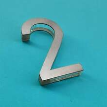 1pc Premium Brushed Metal Transparent Number Adhesive Door Plate, 75mm/2.95 Inch House Number, Suitable For Mailbox 0 To 9, DIY Wall Decor Number