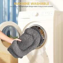 Tapete de cama para gatos autocalentable con almohada en forma de U, 22 x 18 pulgadas, suave y gruesa camaérmica para gatos, almohadilla de retención de calor lavable aáquina para - 1 - Ver 2