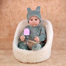 46cm Hand Drawn Hair Realistic Reborn Doll Fully Vinyl 18 Inch Simulated Dolls Dress Up Games Accompanying Toys New Year Gifts - Multicolor - View 12