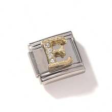 1/5/10pcs Elegant Zirconia Inlaid 26 English Letter Pendant Modules - Can DIY Bracelets, Bangles, Rings, Ideal Gift Choice