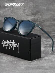 SUPKLEY Gafas de sol de estilo de vacaciones de lujo ligero para mujer con material de lente TAC, marco ovalado, decoración de moda, protección UV y reducción de deslumbramiento. El empaque de la marca es un gran regalo