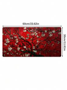 1 Pc Red Floral Branch Rubber Anti-Slip Computer/Laptop/Office Desk Gaming Mouse Pad - Red - View 13