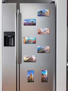 1 件世界建筑冰箱贴，各个国家和地标的 3D 创意冰箱贴，旅行纪念品磁性贴纸