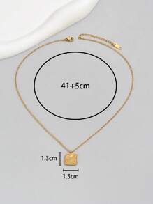 18K Gold Plated 1pc Simple Floral Pattern Stainless Steel Lily Flower Necklace, Gift For Women, Best Friend Gifts, Happy Holidays