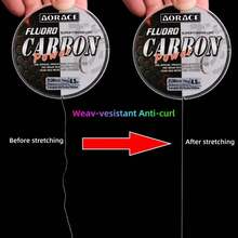 100/300/500m Linea da pesca in fluorocarbonio - Super linea in nylon e fibra di carbonio morbida, trasparente bianca, alta sensibilità e durata, adatta per la pesca a spinning e a mosca, in acqua dolce e salata, pesca a spinning | Design della bobina | Attrezzatura da pesca premium