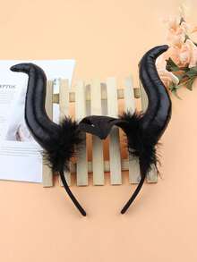 3/2/1pc Upgraded Halloween New Horn Headband Party Costume Prop Red Devil Headpiece Realistic Devil Horn Headband For Party - Multicolor - View 1