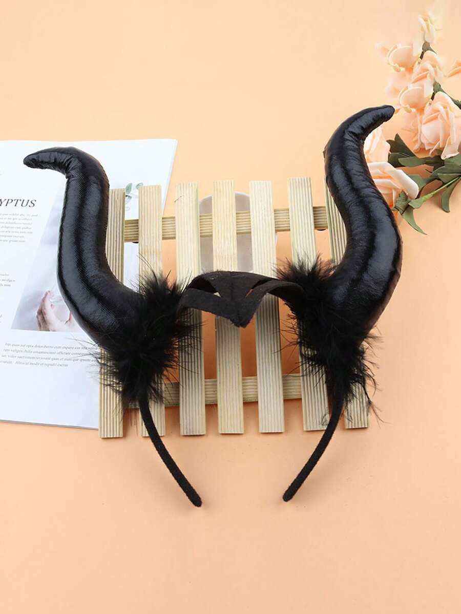 3/2/1pc Upgraded Halloween New Horn Headband Party Costume Prop Red Devil Headpiece Realistic Devil Horn Headband For Party - Multicolor - View 1