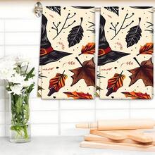 2/4 pièces set, serviettes à vaisselle imprimées avec motif chapeau de sorcière et feuilles tombées, Halloween, microfibre super absorbante, serviettes de cuisine et de cuisson modernes, serviettes à vaisselle imprimées, serviettes de nettoyage, serviettes de bain, super douces et très absorbantes, excellent cadeau pour les voisins, les mamans, les amis, anniversaire, Halloween, pendaison de crémaillère, décoration de cuisine, articles ménagers essentiels - Multicolore - Voir 1
