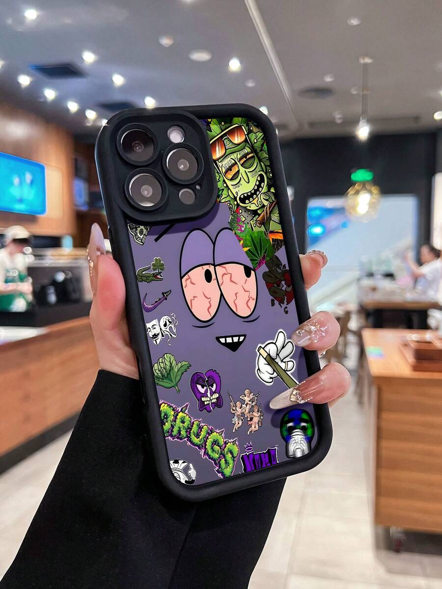 Funda para teléfono StonedCartoonWeedArtPrints con diseño Element, compatible con iPhone 16, 15, 14 Pro Max, 13, 12, 11, XR y XS Plus. Fabricada en silicona TPU, ofrece protección contra golpes y caídas, además de una excelente sensación al tacto. Es el regalo ideal para familiares, amigos y seres queridos. - Color mixto LB9 - Ver 1