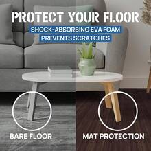 Tapete para Ejercicio 12, 24, 48 y 120 SQFT, Piso para Gym, Tapete Foamy, Tapete Gym Grueso, Tatami para Piso, Tapete Ejercicio Grueso, Tapete de Espuma EVA para Gimnasio y Hogar - I. 24 pies cuadrados (24 azulejos) - Madera de nogal oscuro - Ver 7