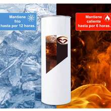Termo Skinny De Acero Con Popote 600ml Lotería Mod.g94 - Estampado - Ver 3