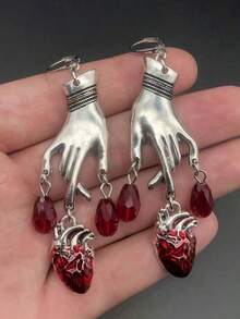 2 piezas Pendientes de clutch con estrella y borla de aleación vintage de moda para mujeres, adecuados para uso diario, fiesta, Halloween