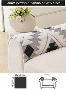 1pc Plush Thickened Sofa Cushion Cover, Modern Minimalist Anti- Warm Sofa Seat Pad, Dust-Proof And Washable Sofa Slipcover, Soft And Fade-Resistant, Pet-Friendly, Fits L-Shaped Sofa And 1/2/3/4-Seat Sofa, Suitable For Bedroom, Office, Living Room