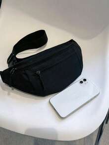 Fashionable Waist Bag For Women Simple Shoulder Bag Lightweight Oxford Cloth Casual Waist Bag, Preppy Bum Bag For The First Day Of School