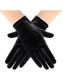 D EXCEED 1Pair 50s Women's Short Full-Finger Gloves – Elegant Accessories – For Opera Performances, Afternoon Tea Gatherings, Wedding Ceremonies, Vintage Cocktail Parties & Classic Formal Dinners​ Halloween
