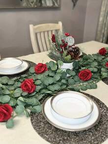 Christmas Must-Have Artificial Eucalyptus Garland, Lush Greenery Vines For Wedding Decor, For Bedroom Fake Ivy Vines For Room Wedding Decor Fake Vines With Fake Leaves Artificial Ivy Garland Hanging Vines For Wall Indoor Outdoor Decoration