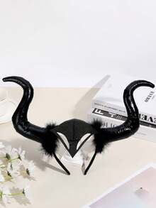 3/2/1pc Upgraded Halloween New Horn Headband Party Costume Prop Red Devil Headpiece Realistic Devil Horn Headband For Party - Multicolor - View 5