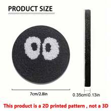 2D 平面，2 件可爱眼睛设计橡胶汽车杯架杯垫 - 吸水、防滑、通用汽车内饰配件，适用于大多数车辆，汽车杯架装饰 - 均碼 - 查看 3