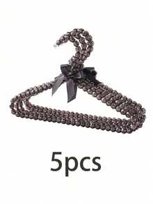 1件/10件蝴蝶结钻石珍珠衣架，高端精致收纳衣架，衣柜展示衣架，钻石珍珠塑料防滑无缝衣架，仙女可爱串珠晾衣架，女士连衣裙衣架 - 彩色 - 查看 17