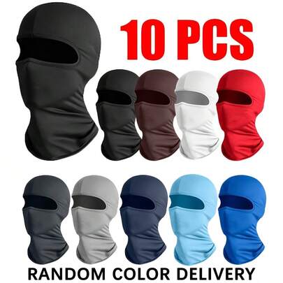 10 piezas Pasamontañas para exteriores, se puede usar como forro de casco, a prueba de viento y transpirable para todas las estaciones